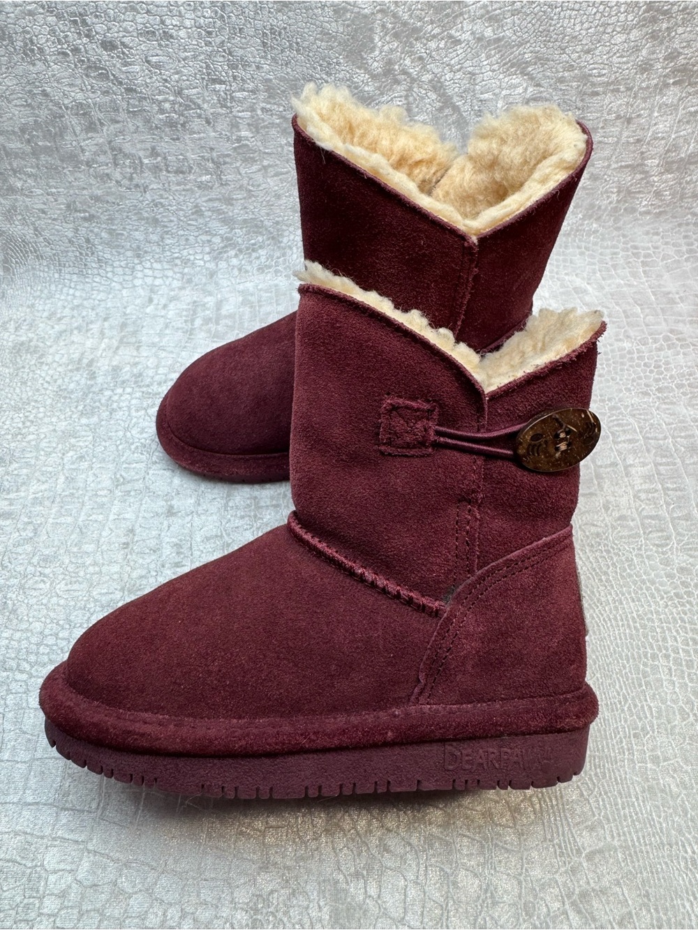 Bear-paw Rosie Wine color boots, Toddler size 8